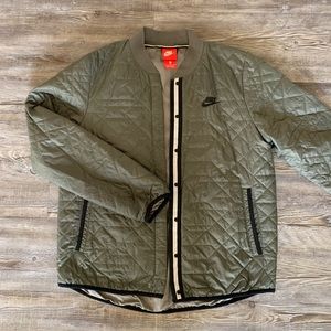 Nike green/ olive sporty bomber/ varsity jacket